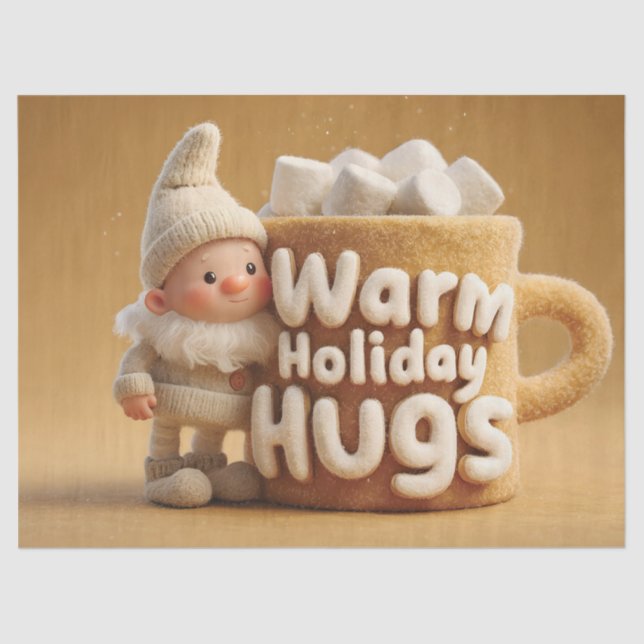 Papier Mousseline Adorable Felt Gnome with Marshmallow Mug  (Recto)