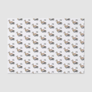 Papier Mousseline Adorable Ringed Teal Duck Swimming