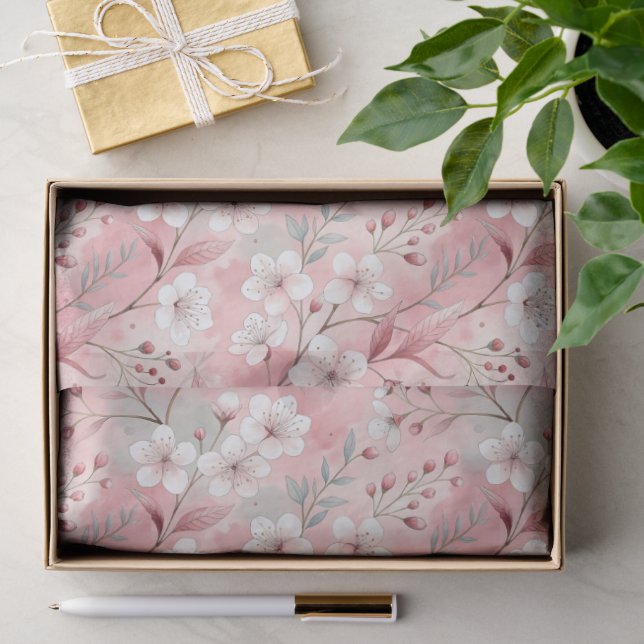 Papier Mousseline Aesthetic cherry blossoms (Cadeau)