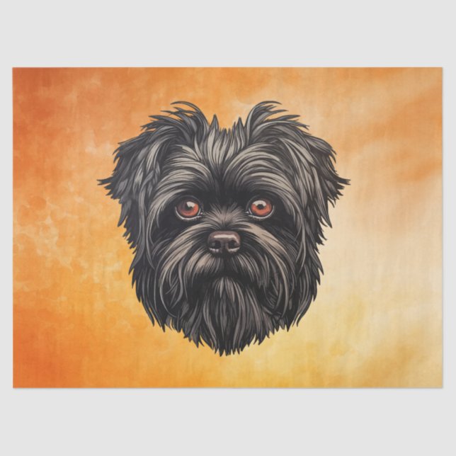 Papier Mousseline Affenpinscher Monkey Dog Affens Terrier (Recto)