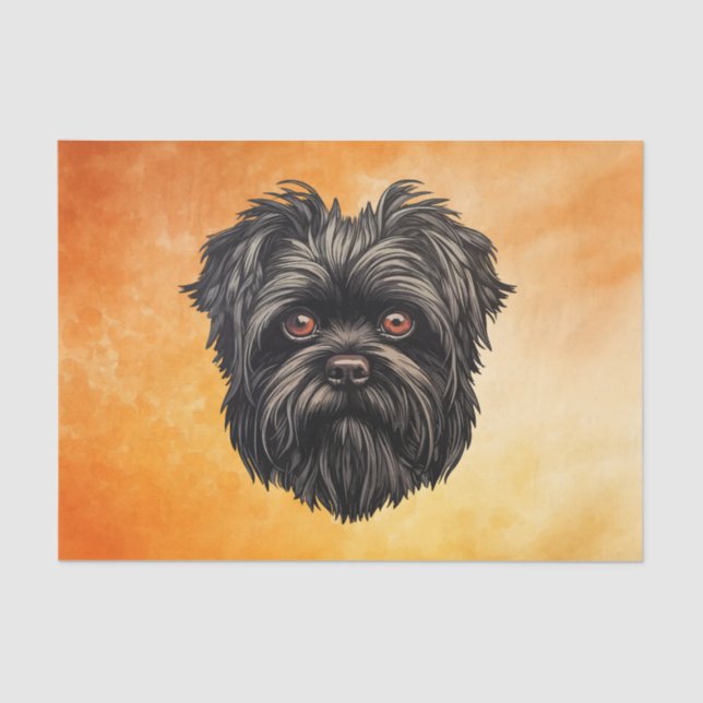 Papier Mousseline Affenpinscher Monkey Dog Affens Terrier (Recto)