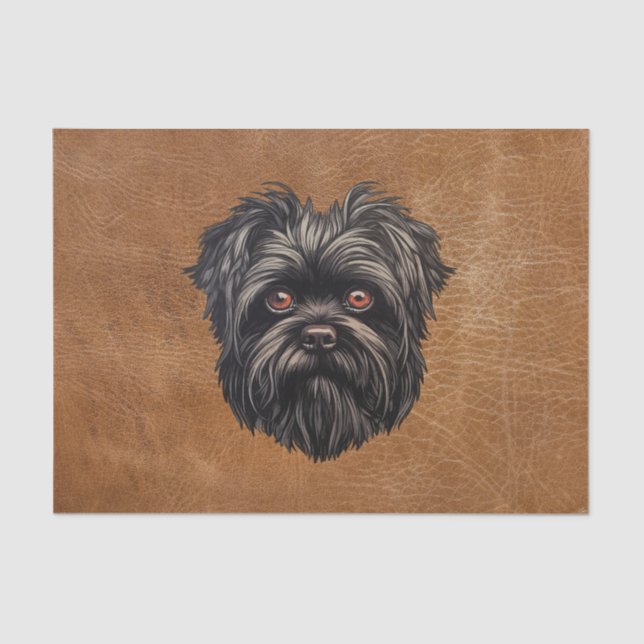 Papier Mousseline Affenpinscher Monkey Dog Affens Terrier (Recto)
