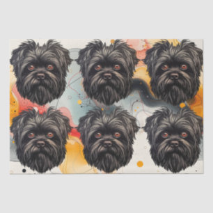 Papier Mousseline Affenpinscher Monkey Dog Affens Terrier