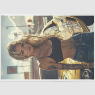 Papier Mousseline Affiche de découpage de Blonde Chic & Her Muscle C