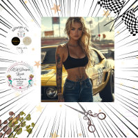Affiche de découpage de Blonde Chic & Her Muscle C