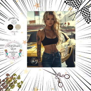 Papier Mousseline Affiche de découpage de Blonde Chic & Her Muscle C