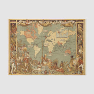 Papier Mousseline Affiche de la carte du monde de l'Empire britanniq