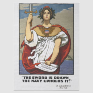 Papier Mousseline Affiche de recrutement vintage de la marine améric