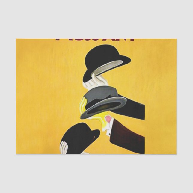 Papier Mousseline Affiche publicitaire pour chapeaux Mossant de Leon (Recto)