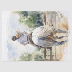 Papier Mousseline Afficher Le Saut Événement Du Découpage Cheval
