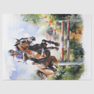 Papier Mousseline Afficher Le Saut Événement Du Découpage Cheval