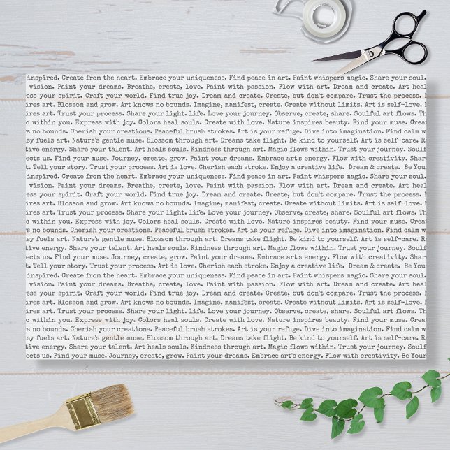 Papier Mousseline Affirmations de journal d'art (Créateur téléchargé)