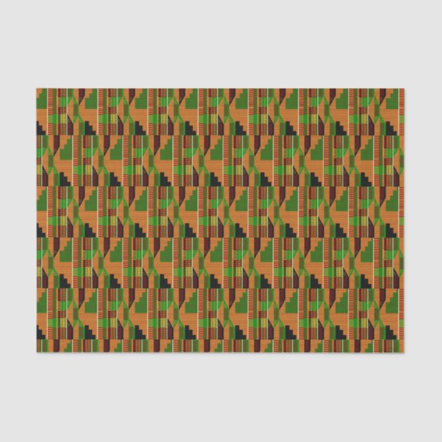 Papier Mousseline Africain classique Kente Motif en tissu K01 (Recto)