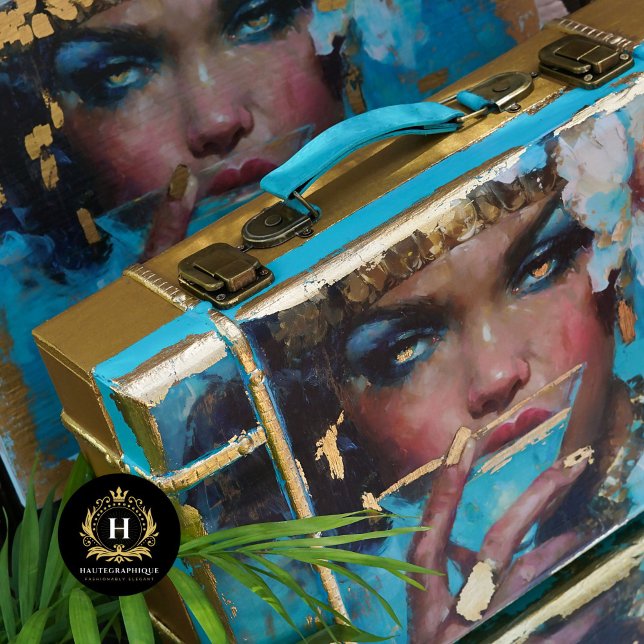 Papier Mousseline African American Woman Blue Cocktail Decoupage (Créateur téléchargé)