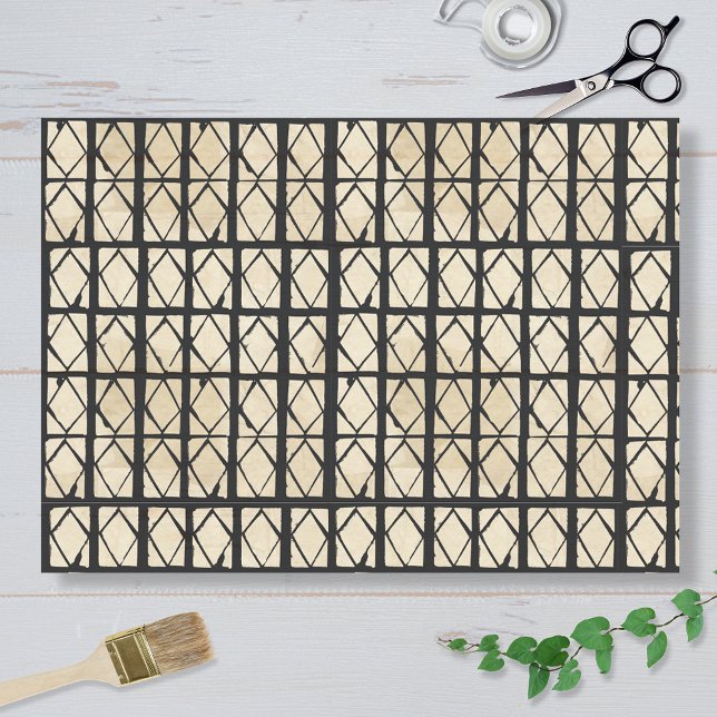 Papier Mousseline African Inspired Diamond Pattern Tissue Paper (Créateur téléchargé)