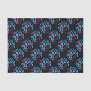 Papier Mousseline Afro Diva Turquoise & Rose Chaud