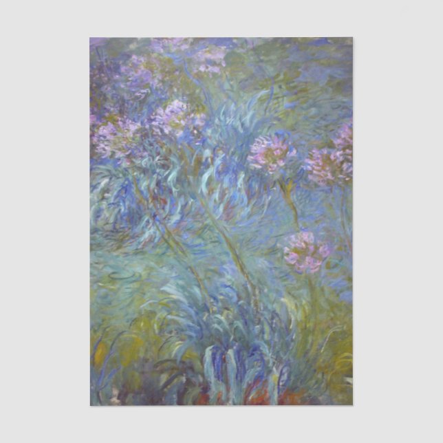 Papier Mousseline Agapanthus par Claude Monet (Recto)