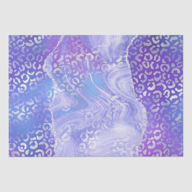 Papier Mousseline Agate Léopard Pastel | Motif de Pierre Abstraite G (Recto)