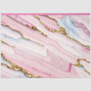 Papier Mousseline Agate Marble tendance Blue Pink Gold Collection