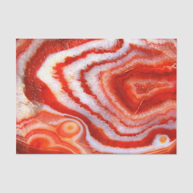 Papier Mousseline Agate Orange Sanguine. (Recto)