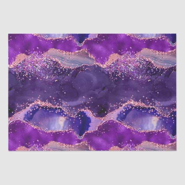 Papier Mousseline Agitation des séquences de Parties scintillant vio (Recto)