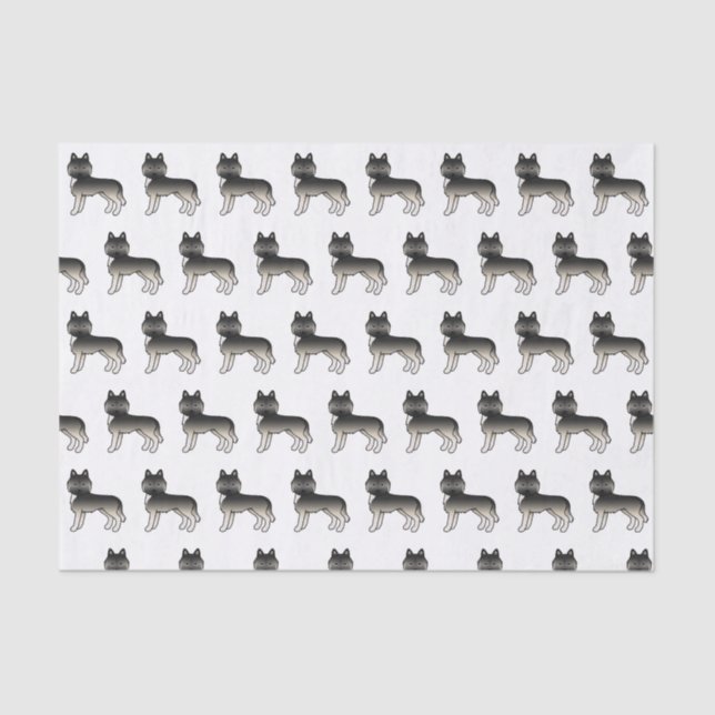 Papier Mousseline Agouti Sibérien Husky Cute Motif (Recto)