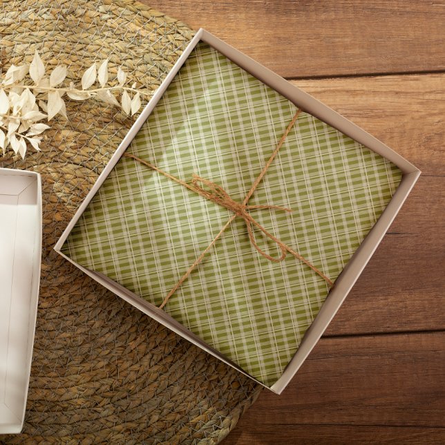 Papier Mousseline Agritourisme Tartan vert Plaid (Créateur téléchargé)