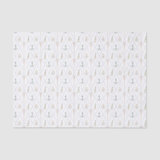 Papier Mousseline Ahoy Its a Boy Baby Shower Tissue Paper (Recto)