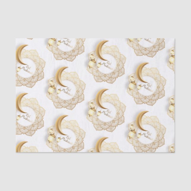 Papier Mousseline Aïd moubarak (Recto)