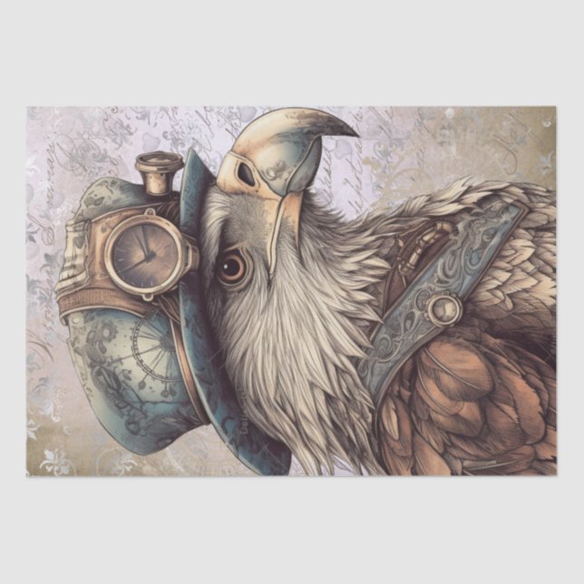 Papier Mousseline Aigle de Steampunk (Recto)