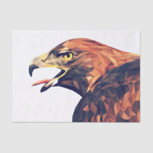 Papier Mousseline Aigle d'or géométrique