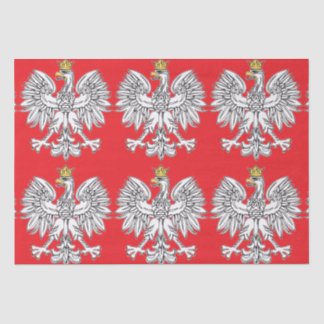 Papier Mousseline Aigle Polonais avec papier de tôle de Couronne Or