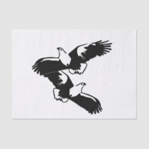 Papier Mousseline Aigles en flammes