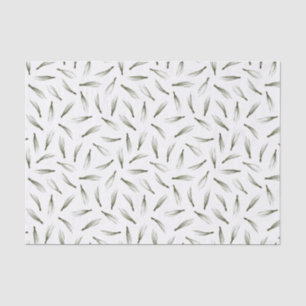 Papier Mousseline Aiguille de pin moderne verdure Aquarelle Noël