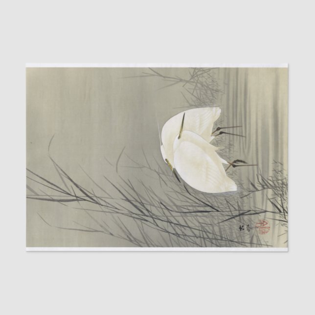 Papier Mousseline Aiguilles dans le marais par Ohara Koson (Recto)