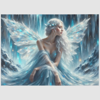 Papier Mousseline Aile de glace Enchantante Hiver Fée découpage papi