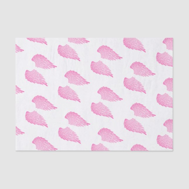 Papier Mousseline Ailes assez roses et blanc d'ange (Recto)