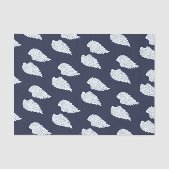 Papier Mousseline Ailes et marine assez blanches d'ange (Recto)