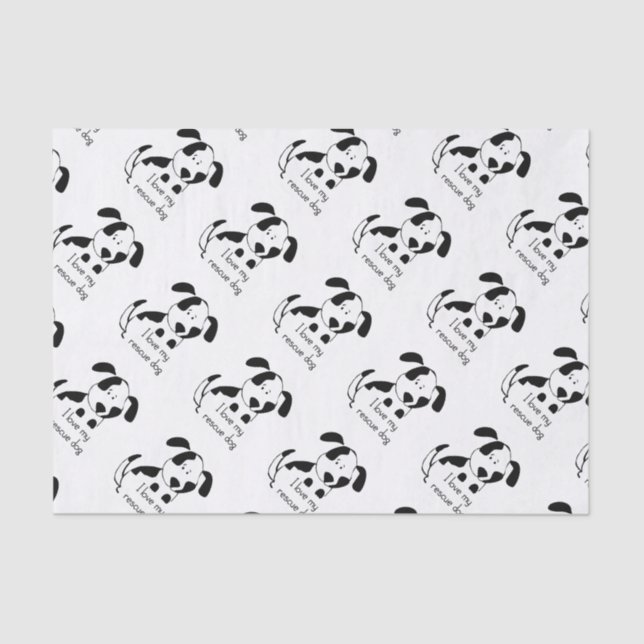 Papier Mousseline Aimez ma Secourt Chien Animaux Animaux (Recto)