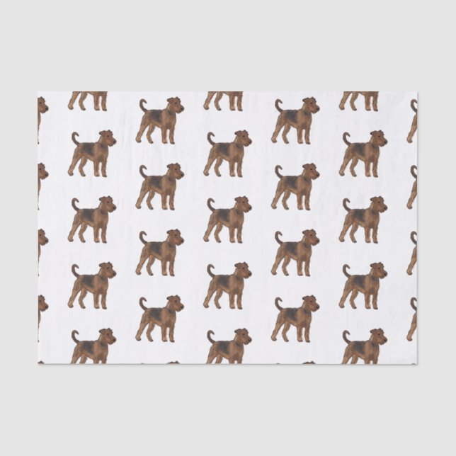 Papier Mousseline Airedale terrier dog cartoon (Recto)