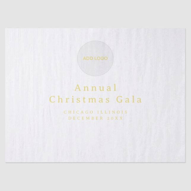 Papier Mousseline Ajouter un texte personnalisé du logo (Recto)