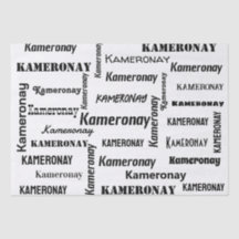 Ajouter votre propre nom Black and White Custom