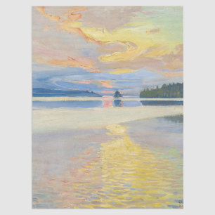 Papier Mousseline Akseli Gallen-Kallela - Coucher de soleil sur le l