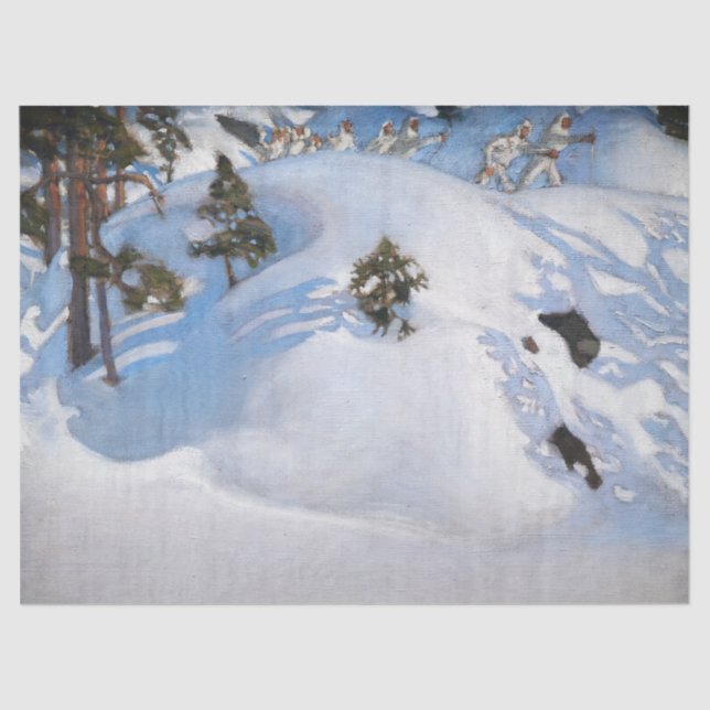 Papier Mousseline Akseli Gallen-Kallela - Février Vision (Recto)