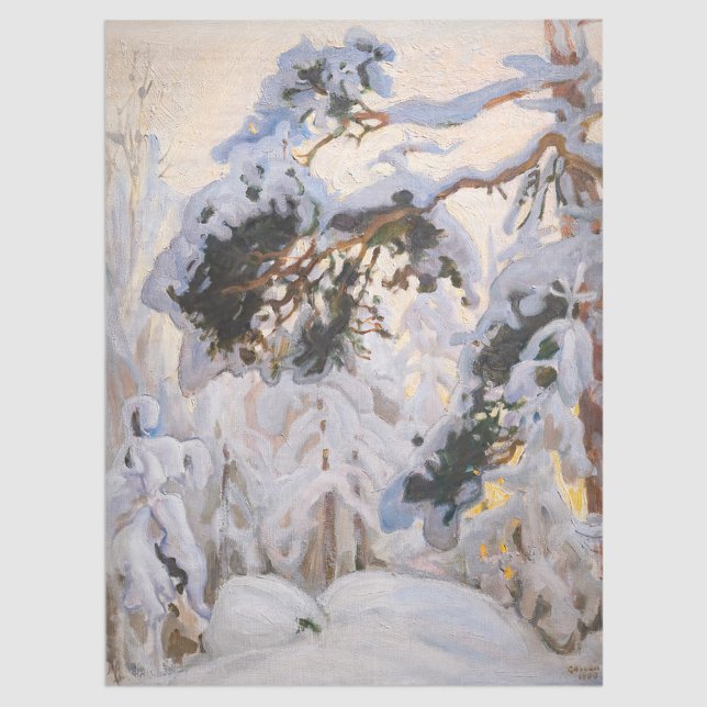 Papier Mousseline Akseli Gallen-Kallela - Forêt en hiver (Créateur téléchargé)