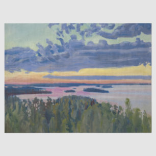 Papier Mousseline Akseli Gallen-Kallela - Vue sur un lac au coucher
