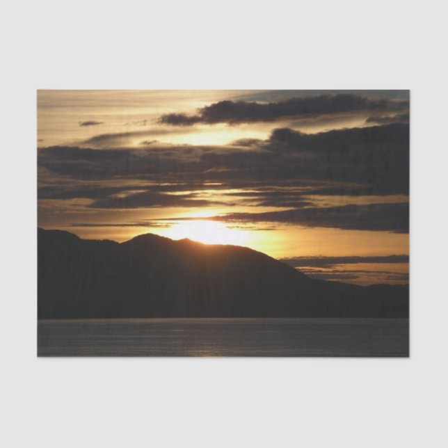 Papier Mousseline Alaskan Sunset III Belle photographie de l'Alaska (Recto)