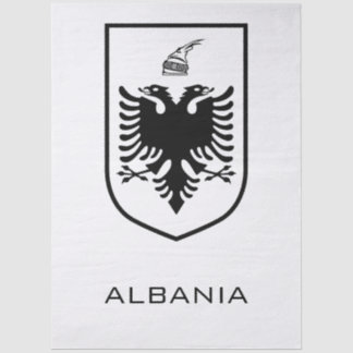 Papier Mousseline Albanian National Coat of Arms Heritage Ink