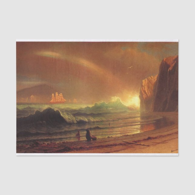 Papier Mousseline Alberta Bierstadt, La porte d'or réimpression (Recto)