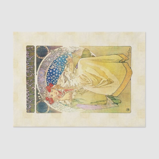 Papier Mousseline Alfons Mucha Princezna 1911 Hyacinta (Recto)